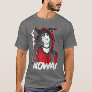 Yandere girl Anime waifu material werewolf Red Rid T-Shirt