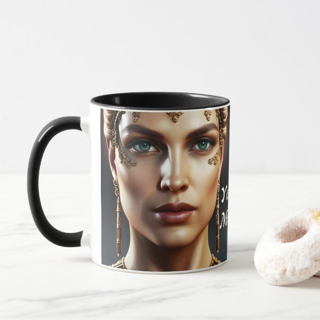 Yanesh's Morning Tea Personalised Customisable Mug (With Donut)
