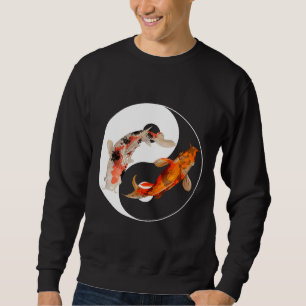 Yang Carp Balance Taijitu Japanese Nishikigoi Koi Sweatshirt
