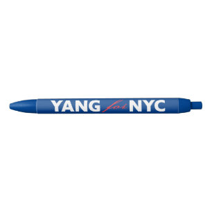 Yang for NYC New York City Mayor Election Support Blue Ink Pen
