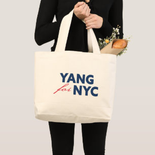 Yang for NYC New York City Mayor Election Support Large Tote Bag