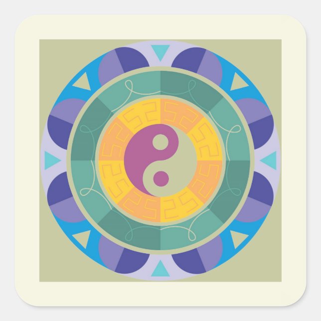 yang square sticker (Front)