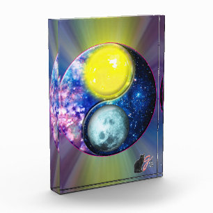 Yang-Yin/Sun-Moon Colour Illustration Acrylic Bloc Photo Block