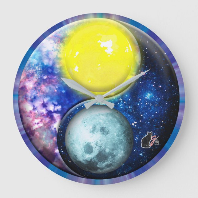 Yang-Yin / Sun-Moon Large Clock (Front)