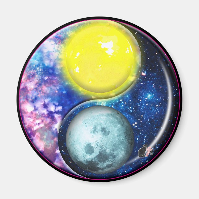 Yang-Yin / Sun-Moon Magnet (Front)