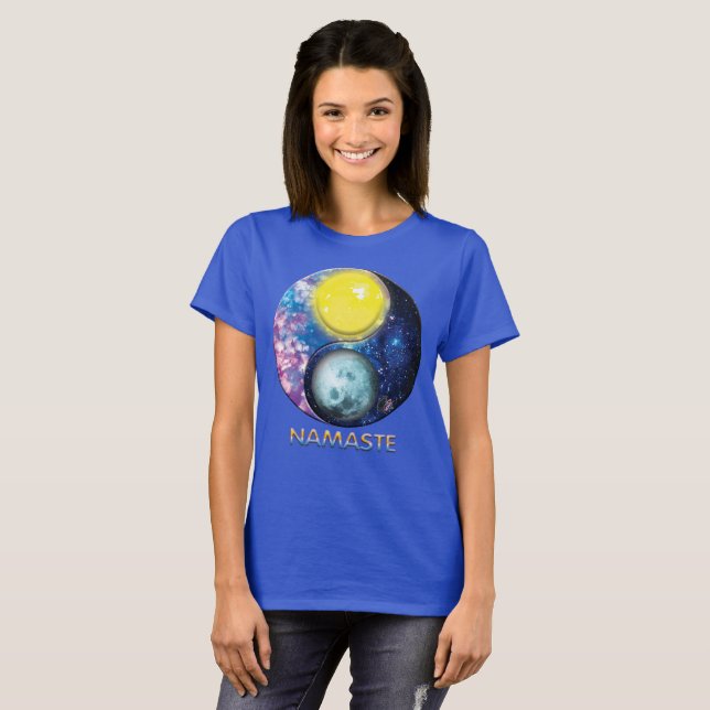 Yang-Yin / Sun-Moon Namaste T-Shirt (Front Full)