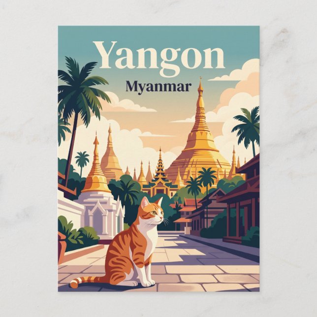 Yangon Myanmar Postcard (Front)