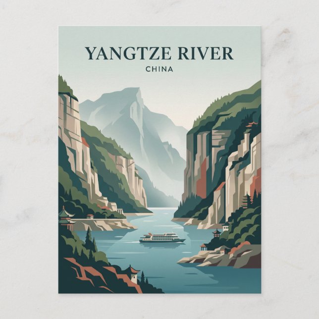 Yangtze River China Postcard (Front)