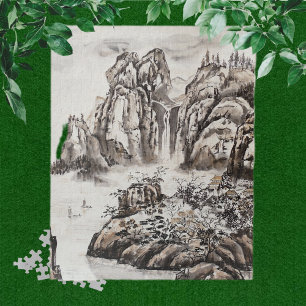 Yangze River with Waterfall Jigsaw Puzzle