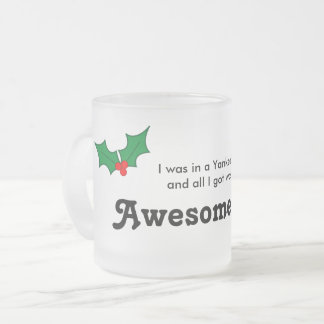 Yankee Swap Gift Frosted Glass Coffee Mug