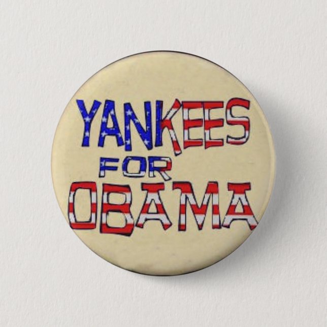 Yankees for Obama Button (Front)
