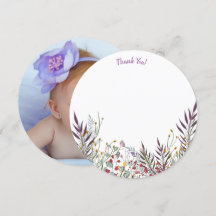 Yanna Round Photo Thank You Card