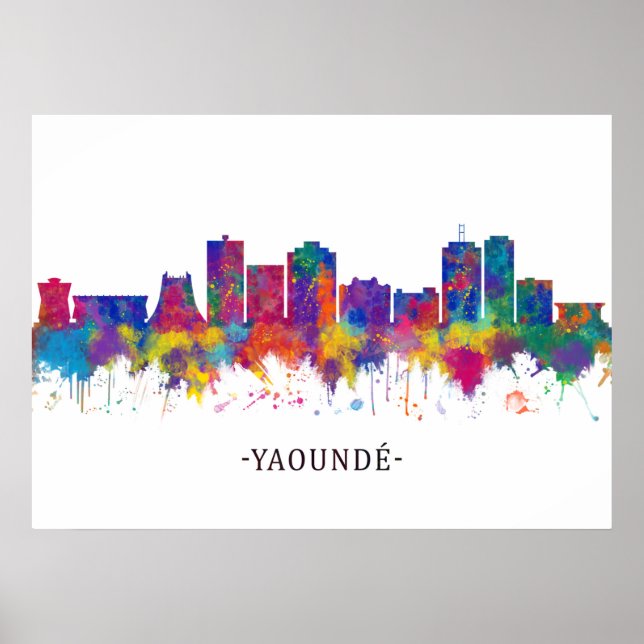 Yaounde Cameroon Skyline Poster (Front)