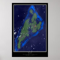 Yap Micronesia From Space Satellite Art