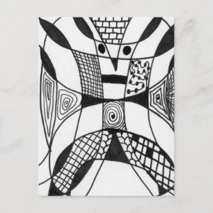 "Yappy Dog" Abstract Design Postcard