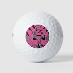 "Yappy Dog Pink " Abstract Wilson Golf Balls