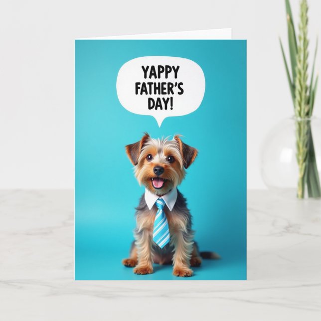 Yappy Fathers Day Portrait Card (Front)