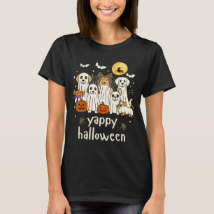 Yappy Halloween Funny Dog Ghosts Halloween T-Shirt