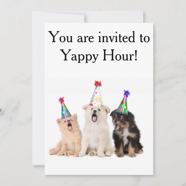 Yappy Hour Invitations (Front)