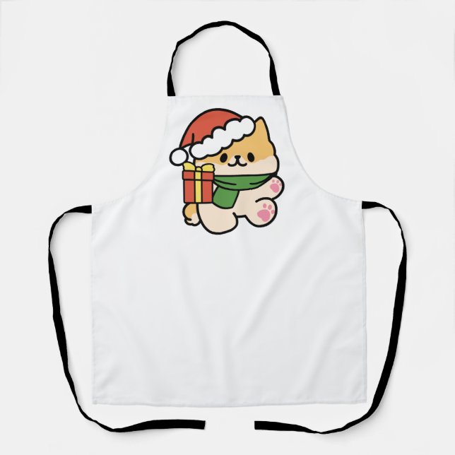 Yappy Howlidays - Cute Christmas Dog Cartoon Apron (Front)