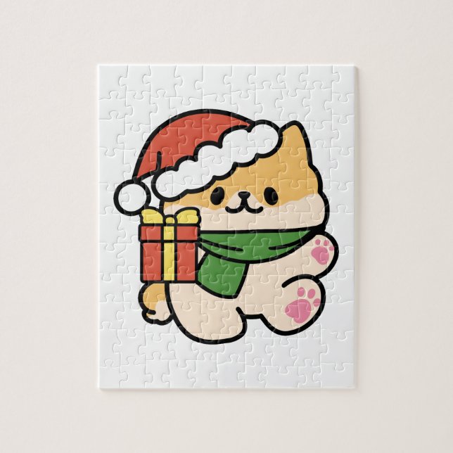 Yappy Howlidays - Cute Christmas Dog Cartoon Jigsaw Puzzle (Vertical)