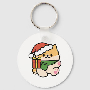 Yappy Howlidays - Cute Christmas Dog Cartoon Key Ring