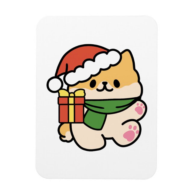 Yappy Howlidays - Cute Christmas Dog Cartoon Magnet (Vertical)