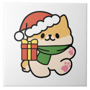 Yappy Howlidays - Cute Christmas Dog Cartoon Tile