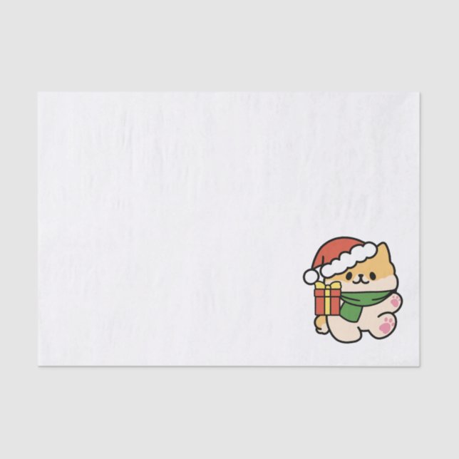 Yappy Howlidays - Cute Christmas Dog Cartoon Tissue Paper (Front)