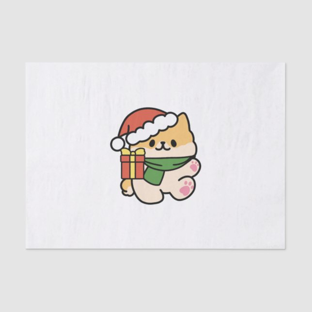 Yappy Howlidays - Cute Christmas Dog Cartoon Tissue Paper (Front)