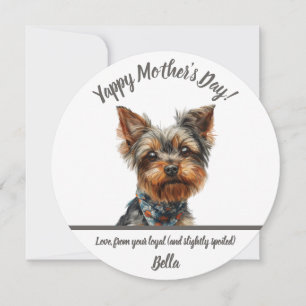Yappy Yorkie Mother's Day Card
