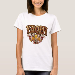 Yaqui Deer Skull design Ladies basic t-shirt
