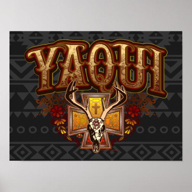 Yaqui Deer Skull Poster Art Print (Front)