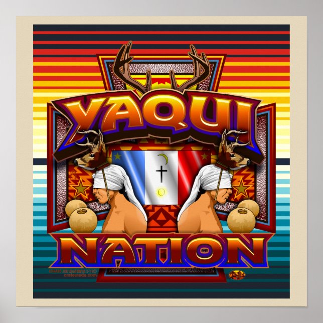 Yaqui Nation Deer Dancer art poster (Front)