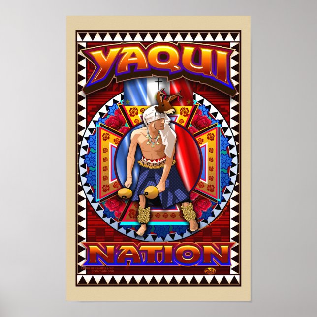 Yaqui Nation Deer Dancer art Print poster (Front)
