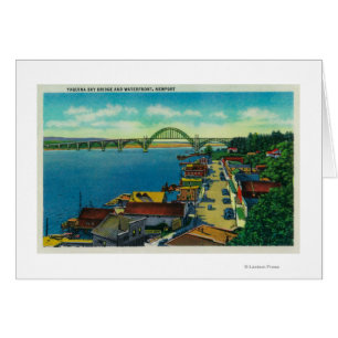 Yaquina Bay Bridge and waterfront Newport, OR