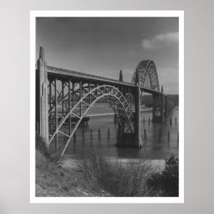 Yaquina Bay Bridge at Newport, Oregon Vintage Poster