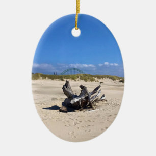Yaquina Bay Bridge, Newport, Oregon Ceramic Tree Decoration