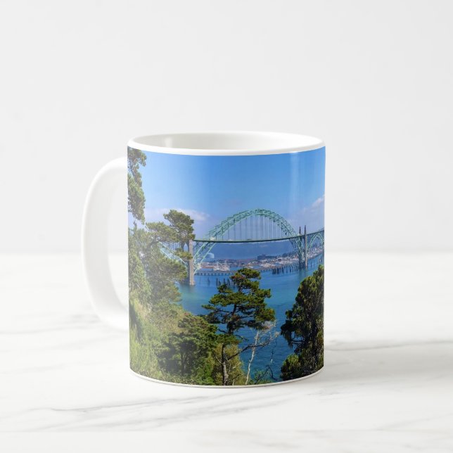 Yaquina Bay Bridge, Newport, Oregon Coffee Mug (Front Left)