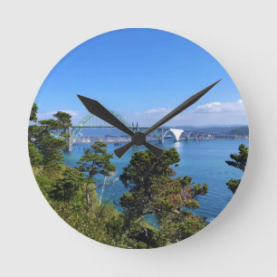 Yaquina Bay Bridge, Newport, Oregon Round Clock