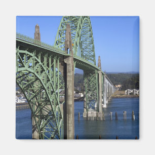 Yaquina Bay Bridge spanning the Yaquina Bay Magnet