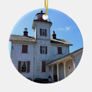 Yaquina Bay Lighthouse, Newport, Oregon Ceramic Tree Decoration