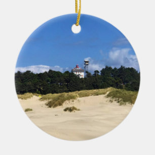Yaquina Bay Lighthouse, Newport, Oregon Ceramic Tree Decoration