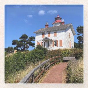 Yaquina Bay Lighthouse, Newport, Oregon Glass Coaster