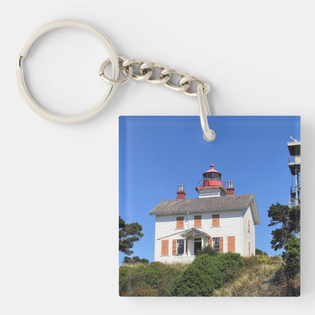 Yaquina Bay Lighthouse, Newport, Oregon Key Ring (Front)