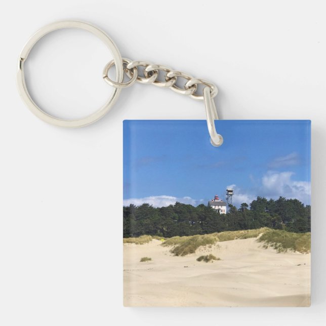 Yaquina Bay Lighthouse, Newport, Oregon Key Ring (Front)