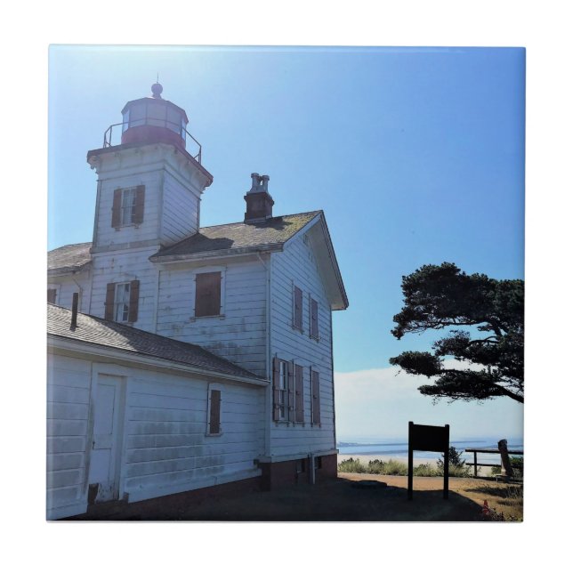 Yaquina Bay Lighthouse, Newport, Oregon Tile (Front)