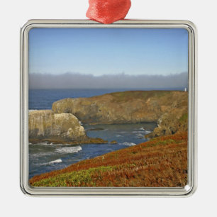 Yaquina Head Lighthouse at Newport Oregon Metal Tree Decoration