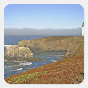 Yaquina Head Lighthouse at Newport Oregon Square Sticker