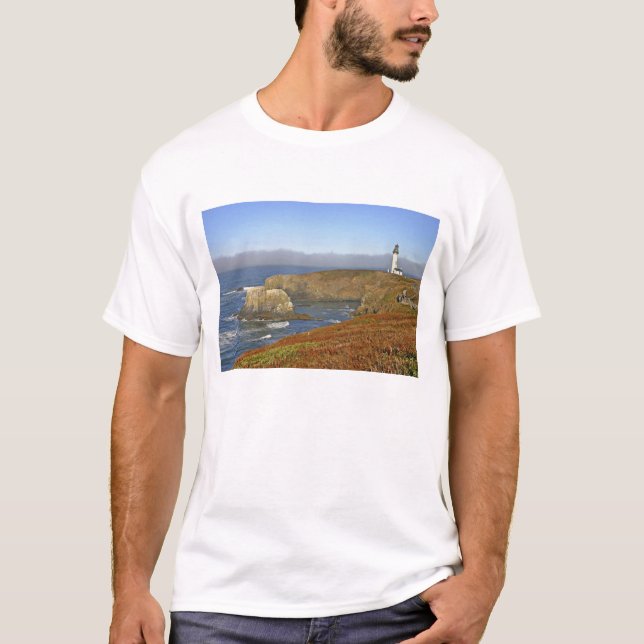 Yaquina Head Lighthouse at Newport Oregon T-Shirt (Front)